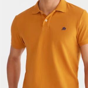 Aeropostale Men’s Yellow Polo with Navy A87 Embroidery
